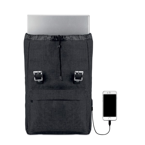 Backpack in 600D polyester Riga - Black