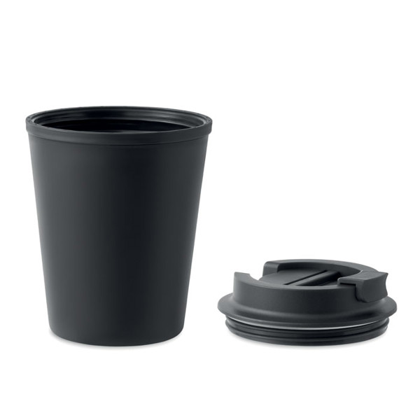 Tridus PP kozarec, dvojna stena, 300 ml - Črna