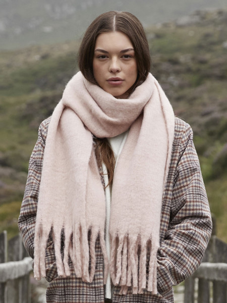 Fluffy Scarf - Natural Stone