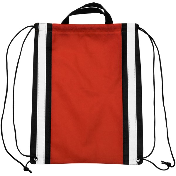 Odblaskowy plecak non-woven ściągany sznurkiem - Czerwony