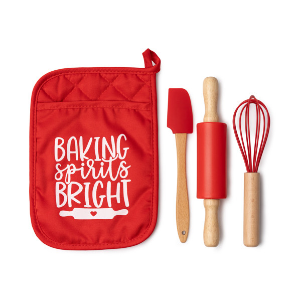 Personalised 3-piece baking set with multiuse pouch