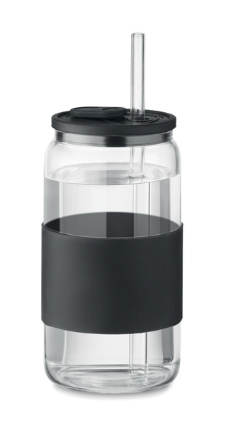 Borosilikátové sklo 550 ml s br Borosip - Čierna