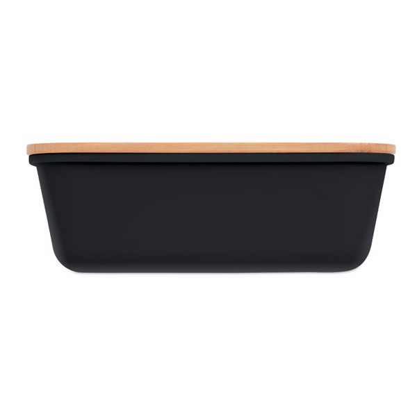 Lunch box with bamboo lid Thursday - Black