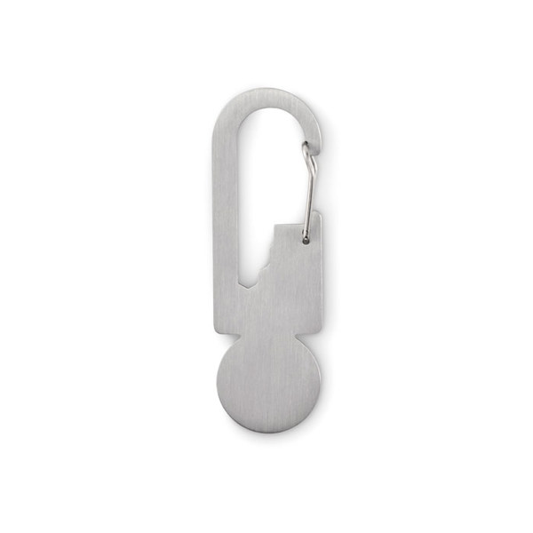 Multifunctional key ring token Multikey - Silver