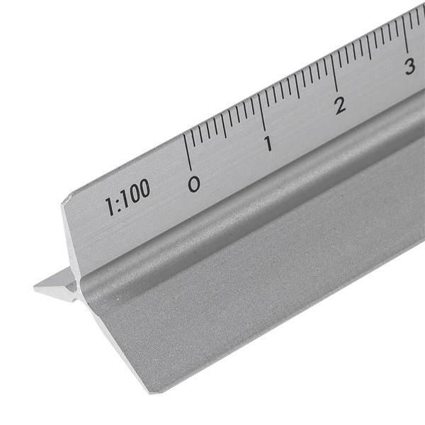 Aluminium 30 cm triangle-shaped ruler Tavi