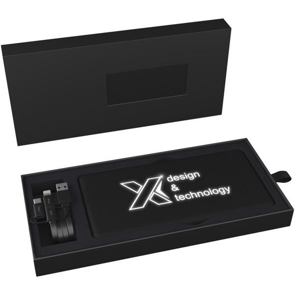 SCX.design P30 8000 mAh Solar Powerbank mit Leuchtlogo