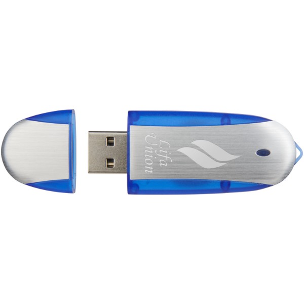 USB stick Oval - Dark Blue / Silver / 32GB