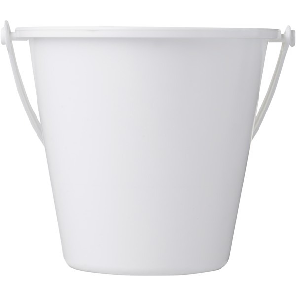 Seau et pelle de plage Tides en plastique recyclé - Blanc