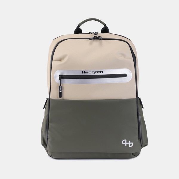 STEM | Rucsac cu 2 compartimente 15.6" + RFID - Hedgren - Beige / Olive