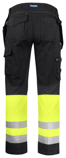 6524 PANTS HI VIS CL.1 YELLOW/BLACK C150