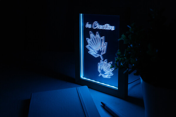Trophée lampe LED Woodiframe