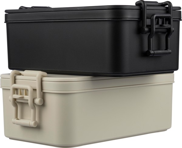 PP two-layer lunchbox Siena - zwart
