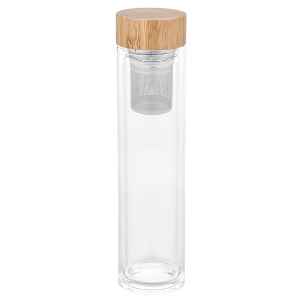 Glass bottle with tea strainer SLEDGE