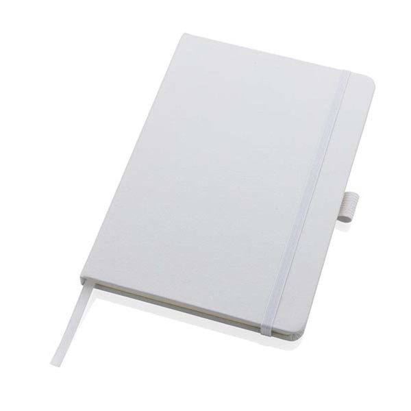 Sam A5 RCS certified bonded leather classic notebook - White