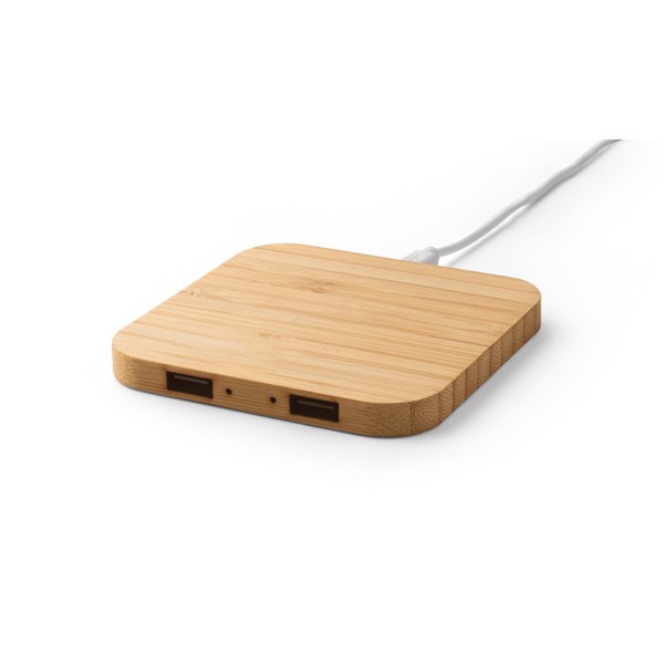 DALTON. Carregador wireless em bambu