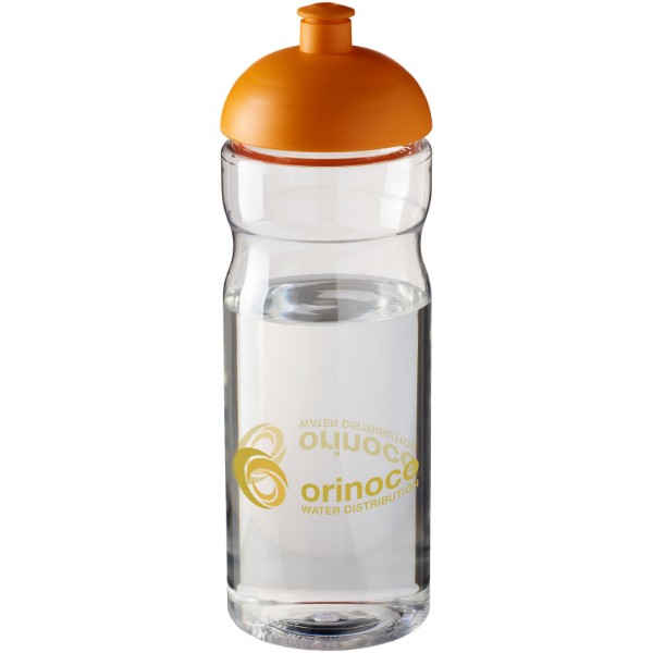 Bidon H2O Base® o pojemności 650 ml z wypukłym wieczkiem - Przezroczysty / Pomarańczowy