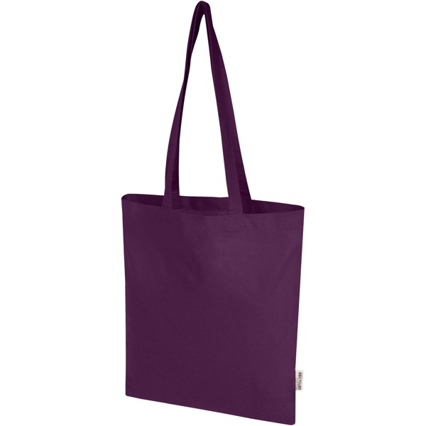 Tote bag in cotone riciclato certificato GRS da 140 g/m² Madras Blend - 7L - Viola