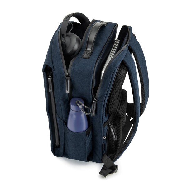 GLASGOW. Laptop backpack (17") made from high-density 600D recycled polyester (20L) - Blue