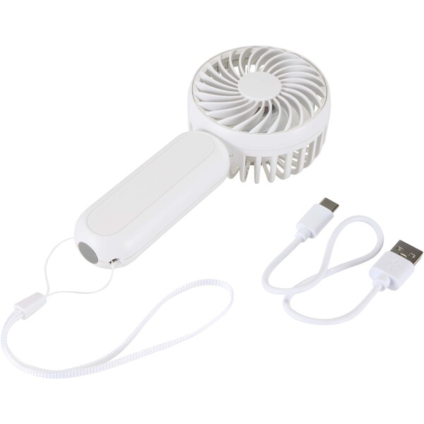 Aervia recycled plastic portable fan - White