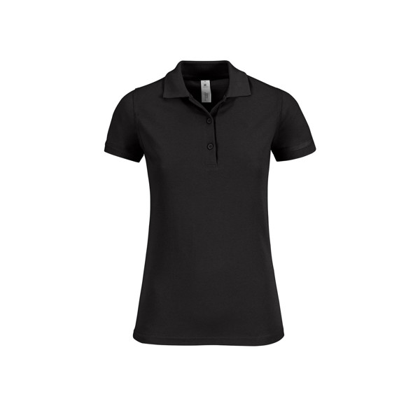 Polo B&C Safran Timeless Women 180G - 100% Algodão - Preto / XL