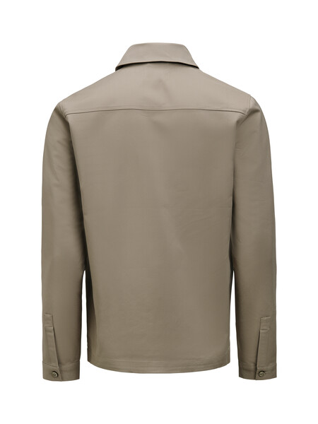 Modern Zip Overshirt Walnut XS