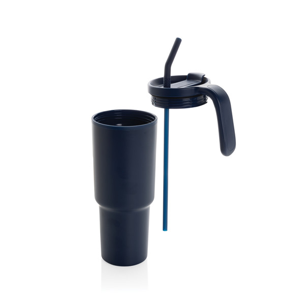 Mug 900ml en acier certifié RCS Graphic - Bleu Marine