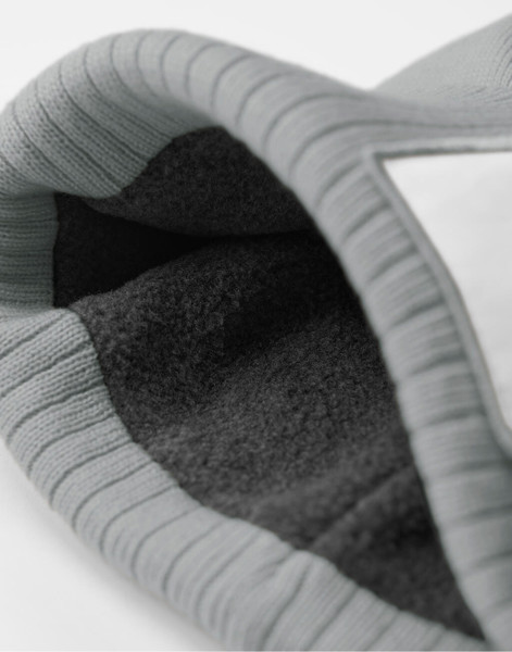 Berretto Con Pompon E Toppa Applicata - Olive Green / White / ONE SIZE