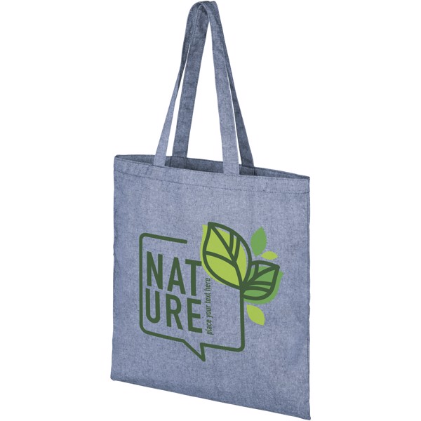 Pheebs 210 g/m² recycled tote bag 7L - Heather Blue
