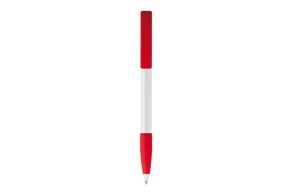 Nash ball pen rubber grip hardcolour - White / Red
