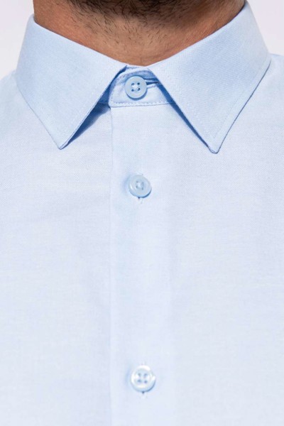 Men Long-Sleeved Easy Care Shirt Without Pocket - White / 2XL