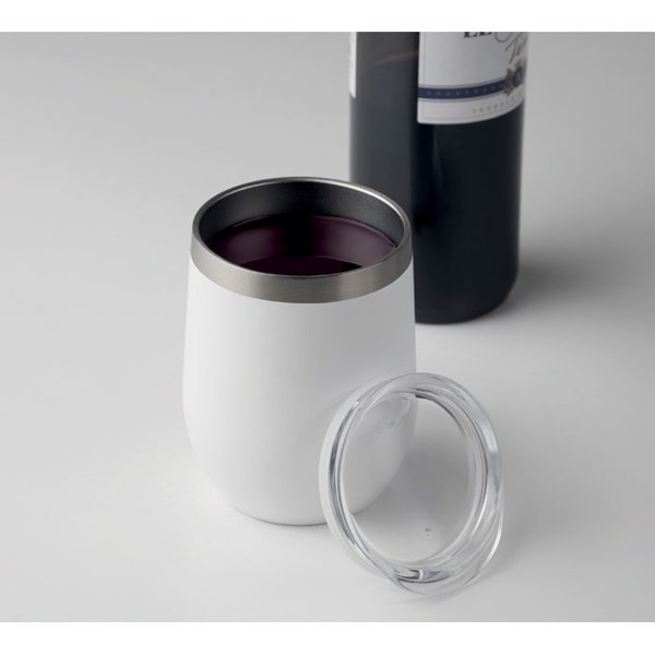 Chin Chin skodelica z dvojno steno, 300 ml nerjaveče jeklo - Bela