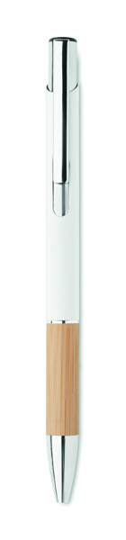 Druckkugelschreiber Aluminium Sparta - Weiß