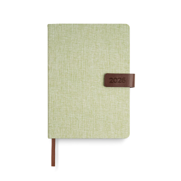 Agenda Diária A5 San Marino, Linho - Verde Claro