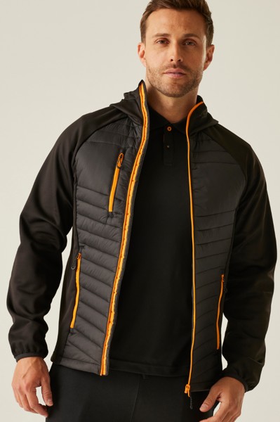 Navigate Hybrid Jacket - Black / Orange Pop / 3XL