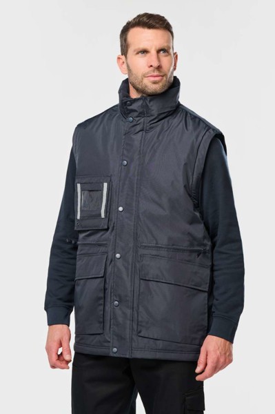 Detachable-Sleeved Workwear Parka - S