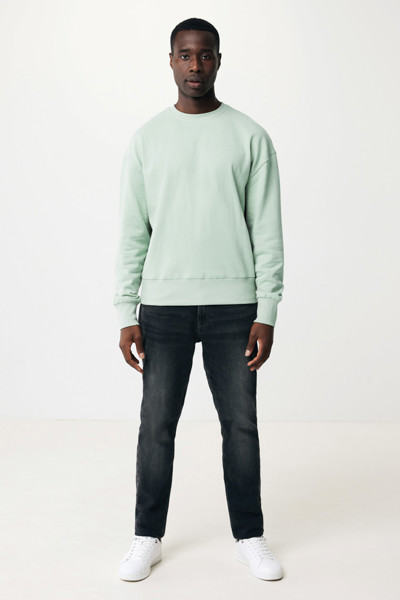 Mikina Iqoniq Kruger relaxed fit z recykl. bavlny - Iceberg Green / M