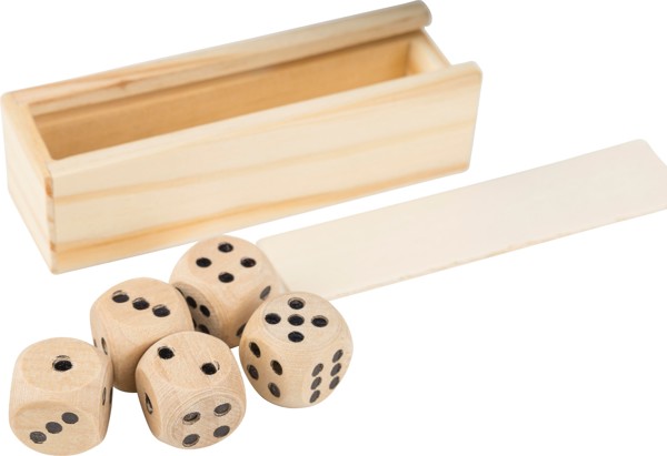 Beech wooden dice set Celine