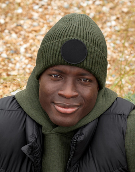 Circular Fashion Patch Beanie - Graphite Grey / Black / ONE SIZE