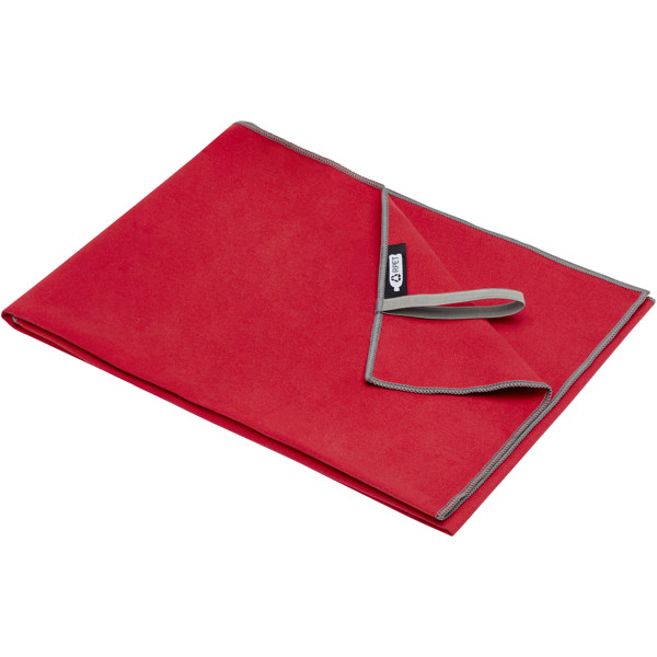 Serviette Pieter certifiée GRS ultra-légère et à séchage rapide 50 x 100 cm - Rouge