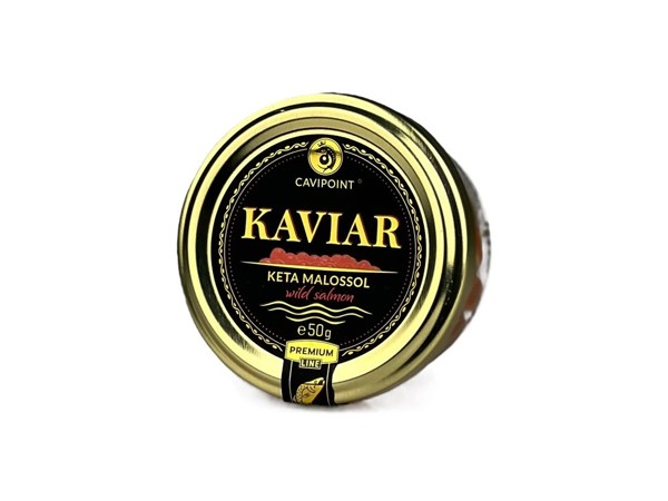 Kaviár z divokého lososa „KETA PREMIUM GOLD“(sklo), 50g