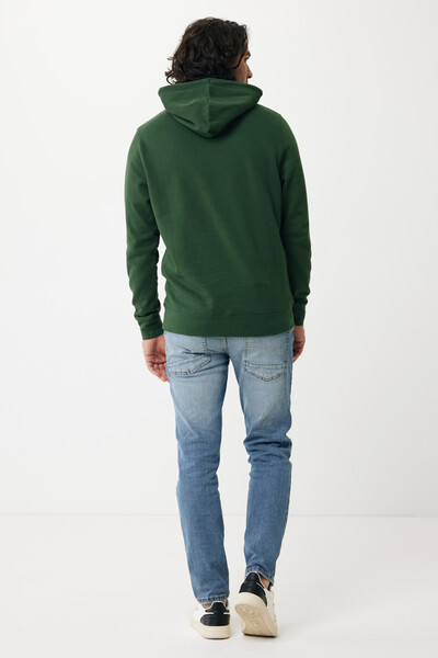Ľahká mikina s kapucňou IQONIQ Rila z recykl. bavlny - Forest Green / XXL