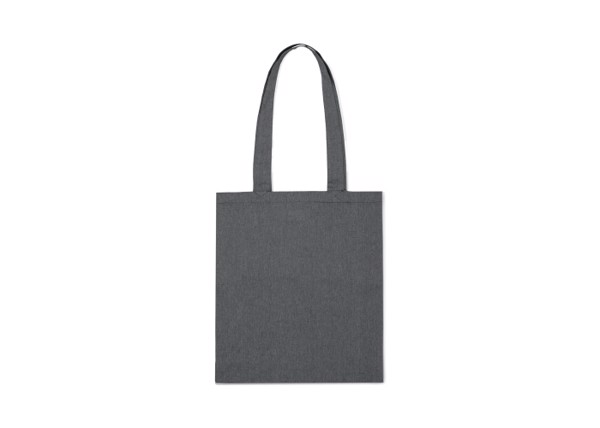 Shopping bag recycled cotton 38x42x10cm - Grey