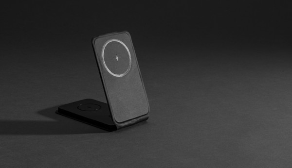Swiss Peak 3-in-1 wireless charger, 15W, recycled PU