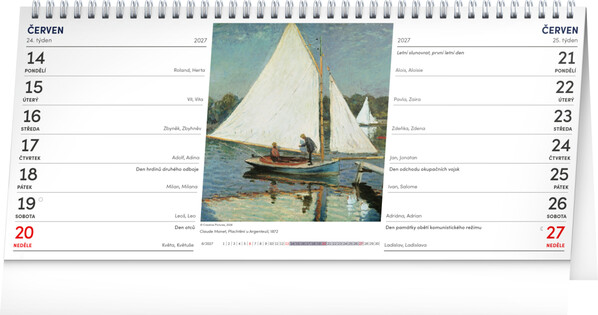 Notique Stolní Kalendář Umění 2027 – 14Denní, 33 x 14,5 cm