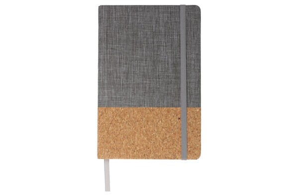 Carnet de notes R-PET & liège A5 - Gris