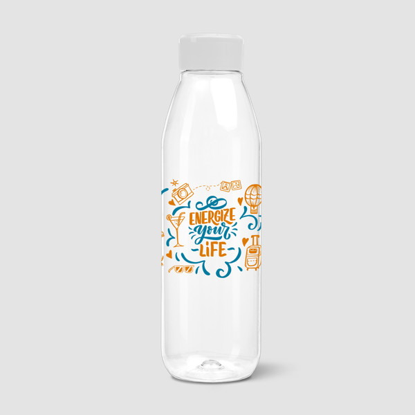 Salo Tritan  Renew Colour Cap Bottle - 740 ml - White / Silkscreen