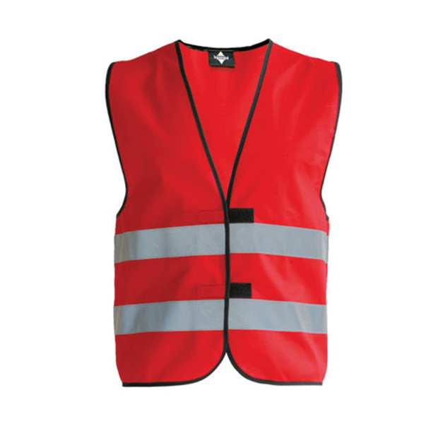 Colete De Alta Visibilidade Para Crianças - 100% Poliéster - Vermelho / S