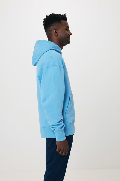 Mikina s kapucí Iqoniq Yoho relaxed fit z recykl. bavlny - Tranquil Blue / M
