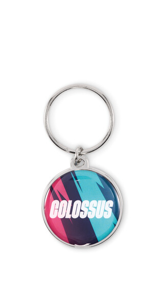 Round shape iron, domed keychain - Full colour