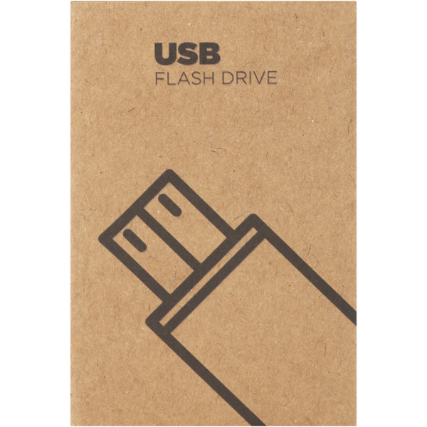 Otočné obdélníkové USB - Bílá / 4GB